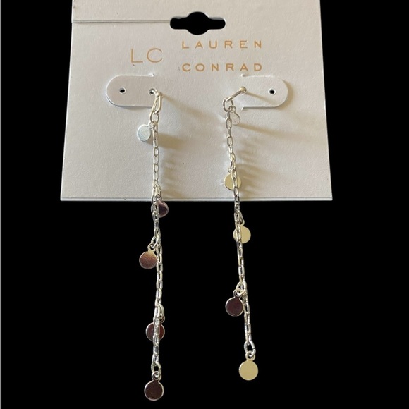 NWT-TWO PAIRS DANGLE EARRINGS-LC LAUREN CONRAD & FASHION EARRINGS - Picture 3 of 3